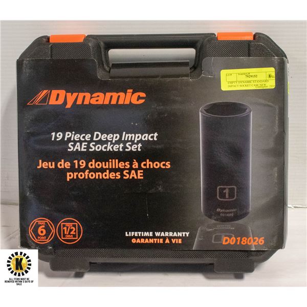 ** EMPTY CASE ** DYNAMIC STANDARD IMPACT SOCKET