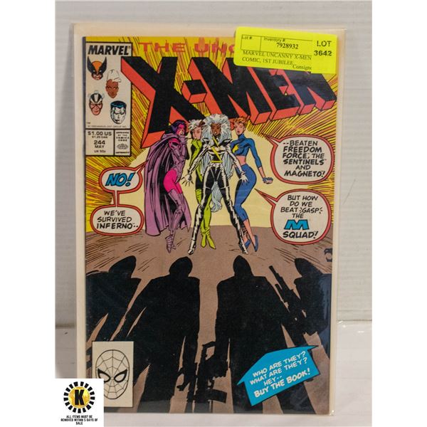 MARVEL UNCANNY X-MEN #244 COMIC, 1ST JUBILEE