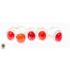 Image 1 : 5 GEMSTONE CORAL 925 SILVER PLATED RINGSÿ
