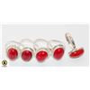 Image 1 : 5 GEMSTONE CORAL 925 SILVER PLATED RINGSÿ