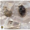 Image 1 : 3 GEMSTONE DENDRITIC OPAL 925 SILVER PLATED