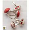 Image 1 : 5 GEMSTONE CORAL 925 SILVER PLATED RINGSÿ