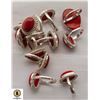 Image 1 : 12 GEMSTONE CORAL 925 SILVER PLATED RINGSÿ