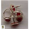 Image 1 : 5 GEMSTONE CORAL 925 SILVER PLATED RINGSÿ