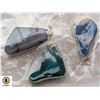 Image 1 : 3 AGATE 925 SILVER PLATED PENDANTSÿ