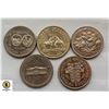 Image 1 : 5 CANADIAN ONE DOLLAR COINSÿ