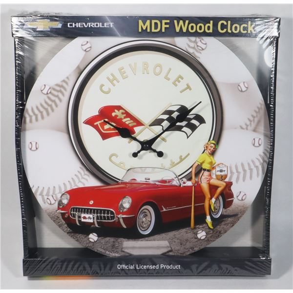 NEW CHEVROLET CORVETTE THEME WALL CLOCK