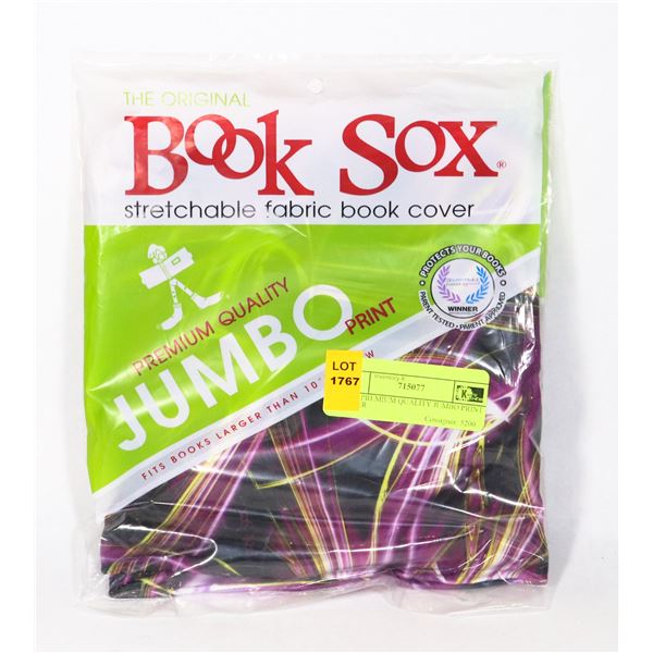 NEW PREMIUM QUALITY JUMBO PRINT BOOK COVER