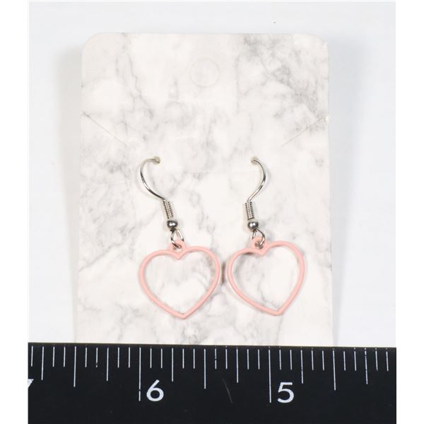 NEW HEART CHARM DROP EARRINGS