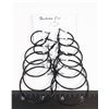 Image 1 : 6 NEW PAIRS OF ASSORTED SIZE BLACK HOOP EARRINGS