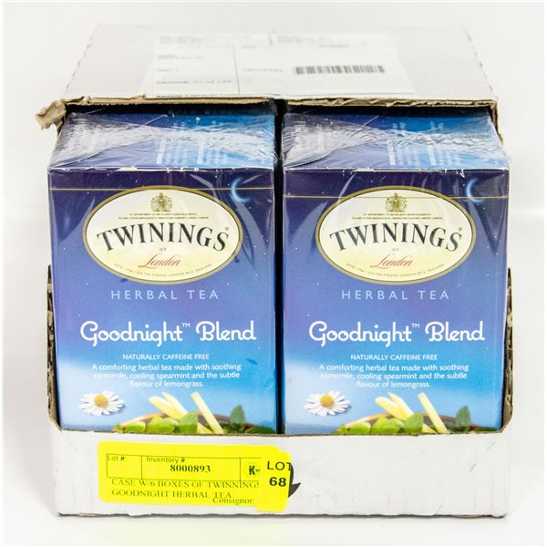 CASE W/6 BOXES OF TWINNINGS GOODNIGHT HERBAL TEA