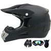 Image 1 : NEW UNBOXED MATTE BLACK XL MOTOCROSS HELMET & KIT