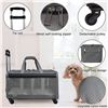 Image 3 : NEW GJEASE DOUBLE COMPARTMENT ROLLING PET CARRIER