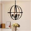 REPACKED DLLT METAL SPHERE DROP DOWN CEILING LIGHT