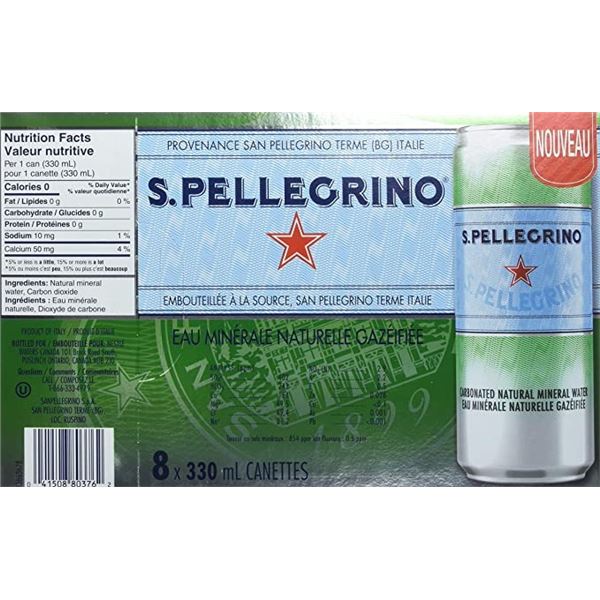 NEW CASE OF 24 S.PELLEGRINO CARBONATED NATURAL