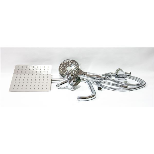 STAINLESS 8  SHOWER HEAD AND WAND KIT