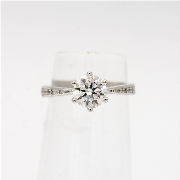 NEW 1 CARAT CERTIFIED ROUND BRILLIANT MOISSANITE