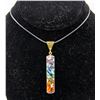 Image 1 : NEW 7 CHAKRA STONE PENDANT WITH WIRE & STONE INLAY