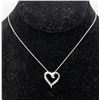 Image 1 : .925 STERLING SILVER DIAMOND HEART PENDANT 18K