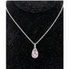 NEW SILVER PLATED ROSE QUARTZ PENDANT ON STAINLESS