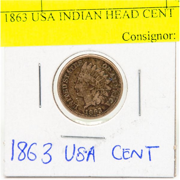 1863 USA INDIAN HEAD CENT