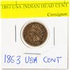 Image 1 : 1863 USA INDIAN HEAD CENT