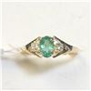 Image 1 : BZ1386-153 10K EMERALD/DIAMOND RING