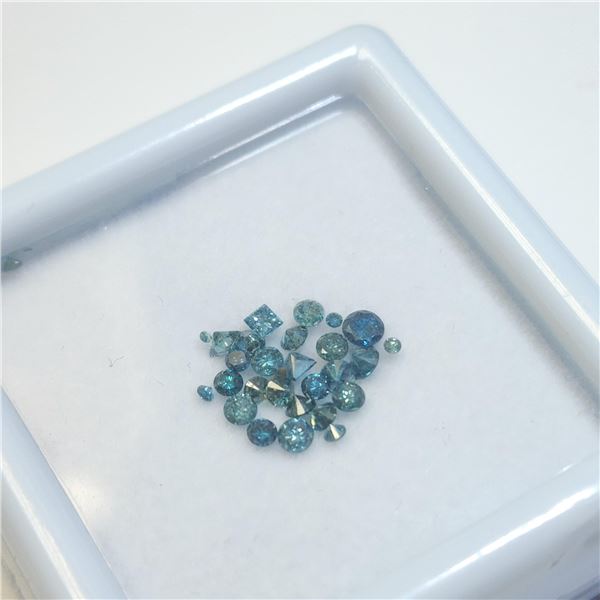 BZ1386-171 NATURAL ASSORTED CUTS BLUE DIAMONDS