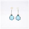 Image 1 : NEW SILVER PLATED BLUE GEMSTONE EARRINGS