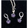 Image 1 : NEW STERLING SILVER EARRING & NECKLACE SET WITH