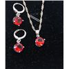 Image 1 : NEW STERLING SILVER EARRING & NECKLACE SET WITH