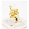 Image 1 : NEW STAINLESS STEEL GOLD PLATED SNAKE RING SZ 10