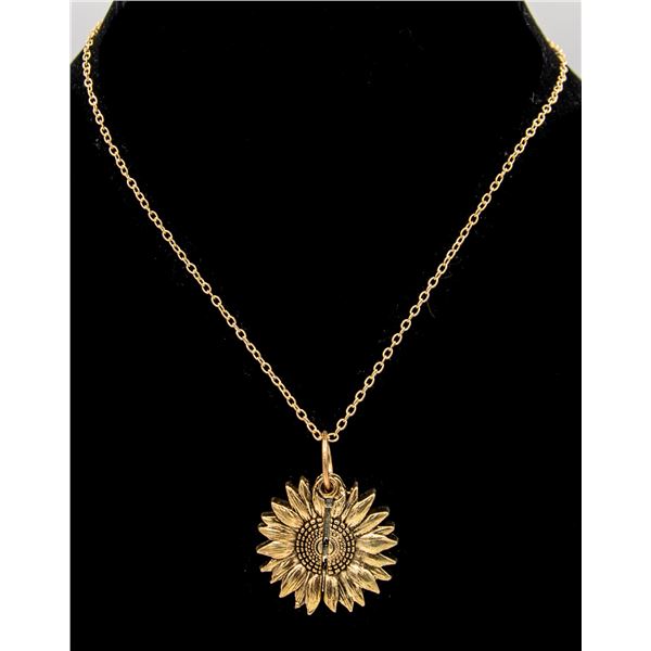 NEW SUNFLOWER THEMED OPENING NECKLACE ON CHAIN