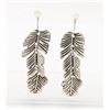 Image 1 : NEW SILVER PLATED STAINLESS STEEL FEATHER EARRINGS