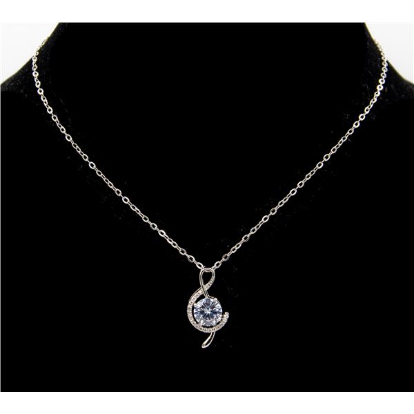 NEW SILVER PLATED STAINLESS STEEL PENDANT ON CHAIN