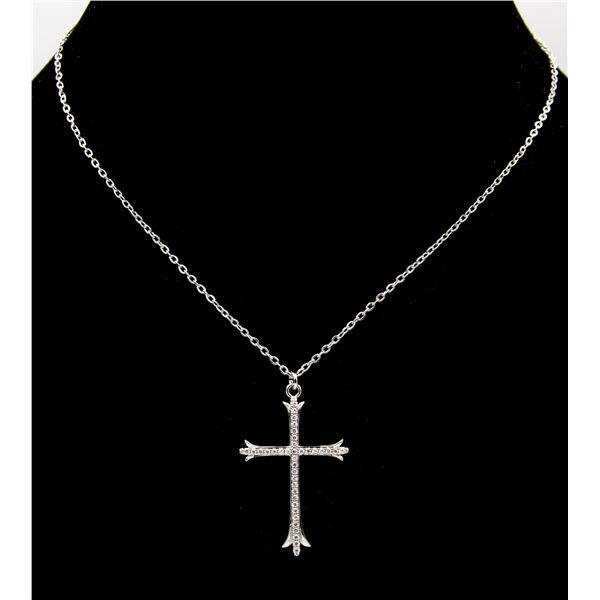 NEW STAINLESS STEEL CROSS PENDANT ON CHAIN