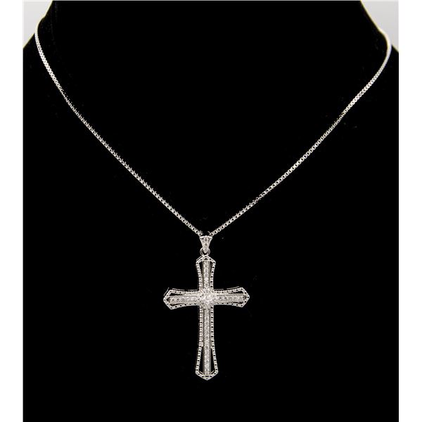 NEW STAINLESS STEEL CROSS PENDANT ON CHAIN