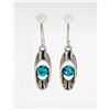 Image 1 : NEW SILVER PLATED BLUE STONE EARRINGS