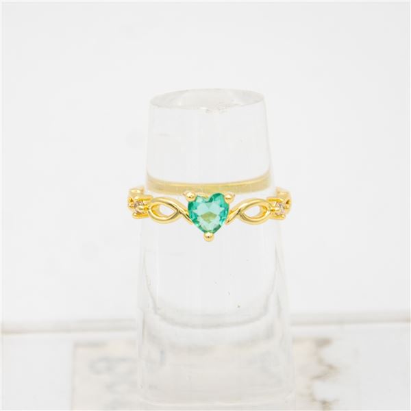 NEW GOLD PLATED .925 STAMPED SILVER RING