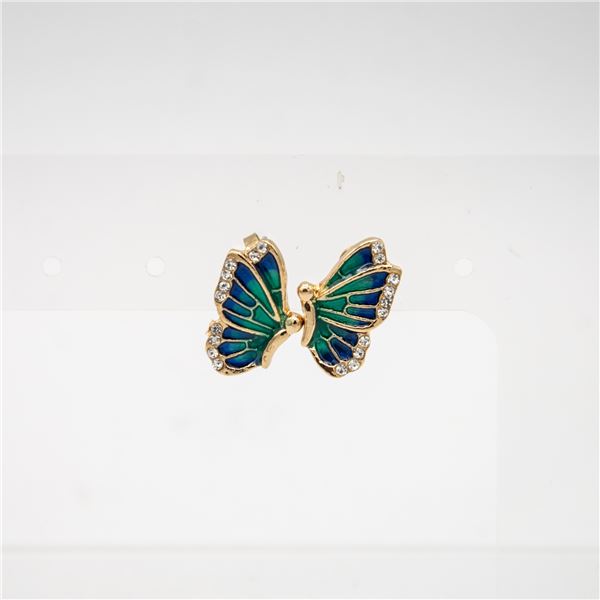 NEW GOLD PLATED BUTTERFLY THEMED EARRINGS