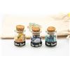 Image 1 : 3 MINI GLASS JARS WITH GEMSTONES: BLUE APATITE,