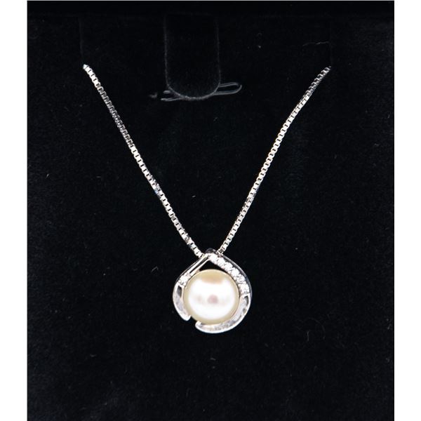 925 SILVER FRESHWATER PEARL HEART NECKLACE