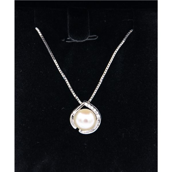 925 SILVER FRESHWATER PEARL HEART NECKLACE