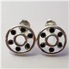 Image 1 : JP892-109 SILVER BLACK ONYX EARRINGS