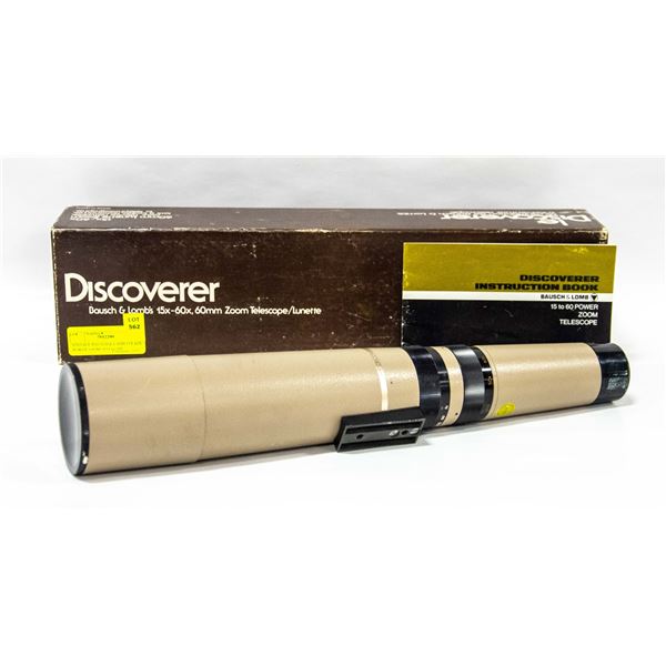 VINTAGE BAUSCH & LAMB 15X-60X POWER ZOOM TELESCOPE