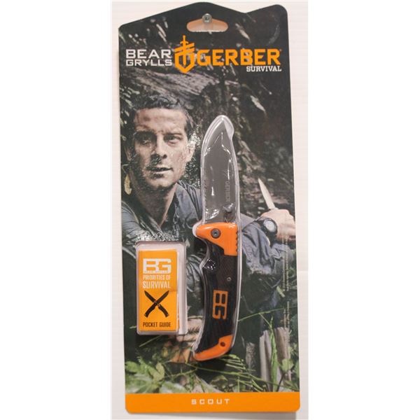 NEW GERBER 3" BEAR GRYLLS SCOUT SERIES KNIFE