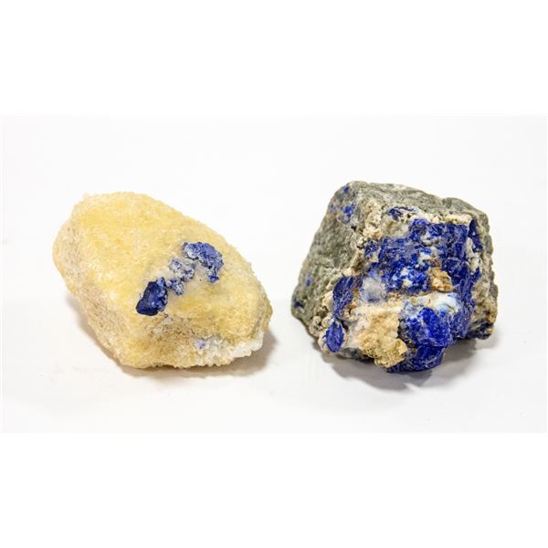 PAIR OF LAZURITE MINERAL SPECIMENS FROM