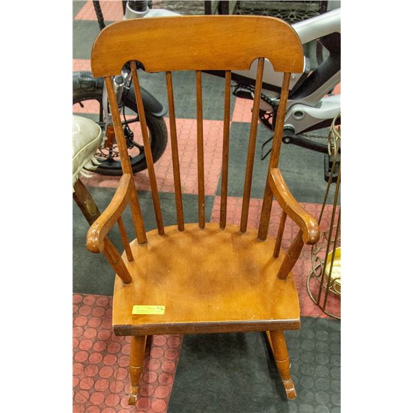 SOLID MAPLE VINTAGE SMALL ROCKING CHAIR