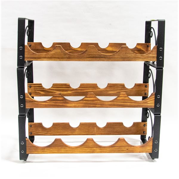 NEWLY ASSEMBLED 3 TIER WINE BOTTLE HOLDER