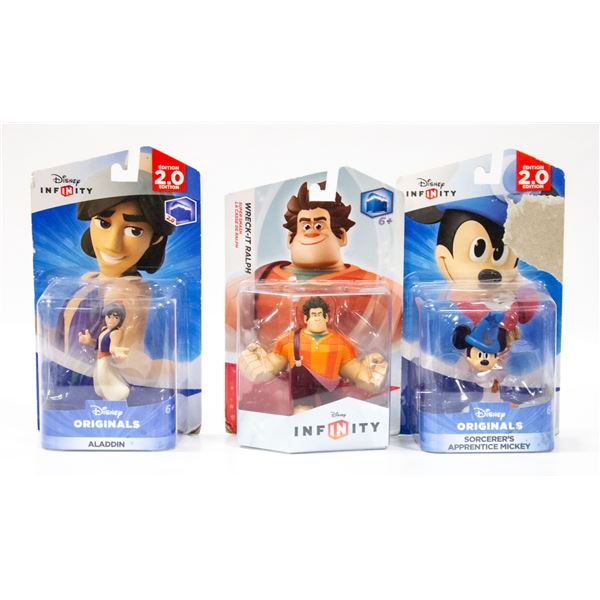 LOT OF THREE INFINITY FIGURES:  WRECK-IT RALPH,